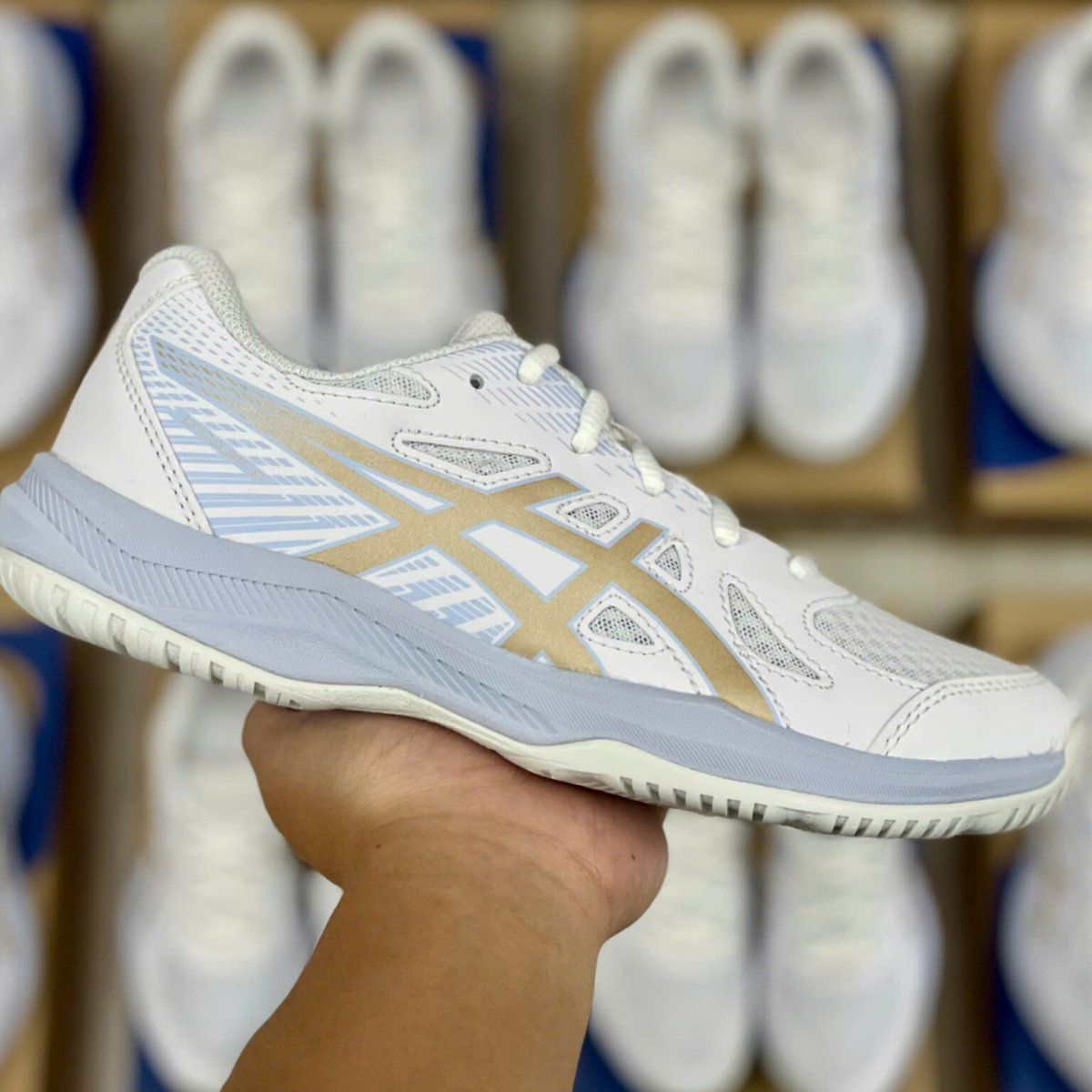  Giày Asics Upcourt 6 ‘White/Champagne’ 1074A045-103 
