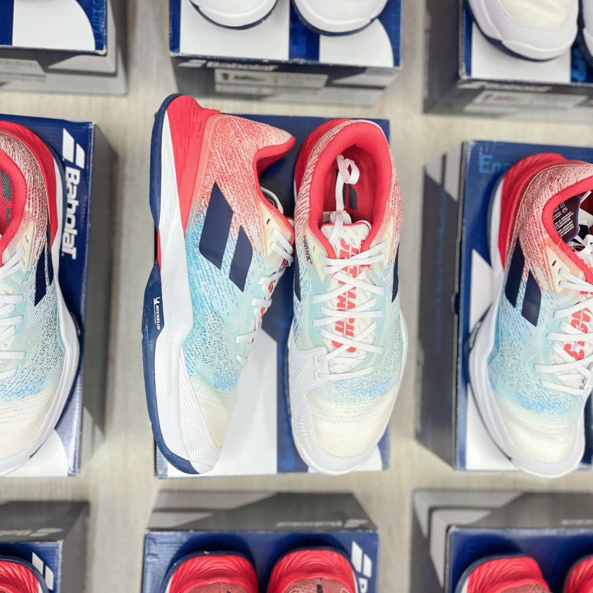  Giày Babolat Jet Mach 3 ‘Red White’ 30F22629-1005 