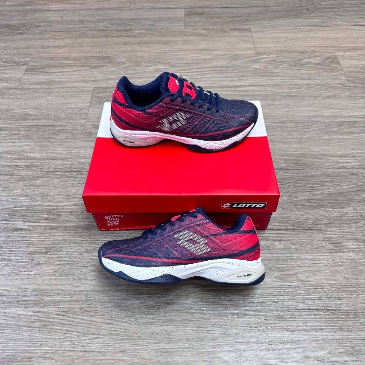  Giày Pickleball/Tennis Lotto Mirage 300 "Red/Navy" LOTTE260303N 