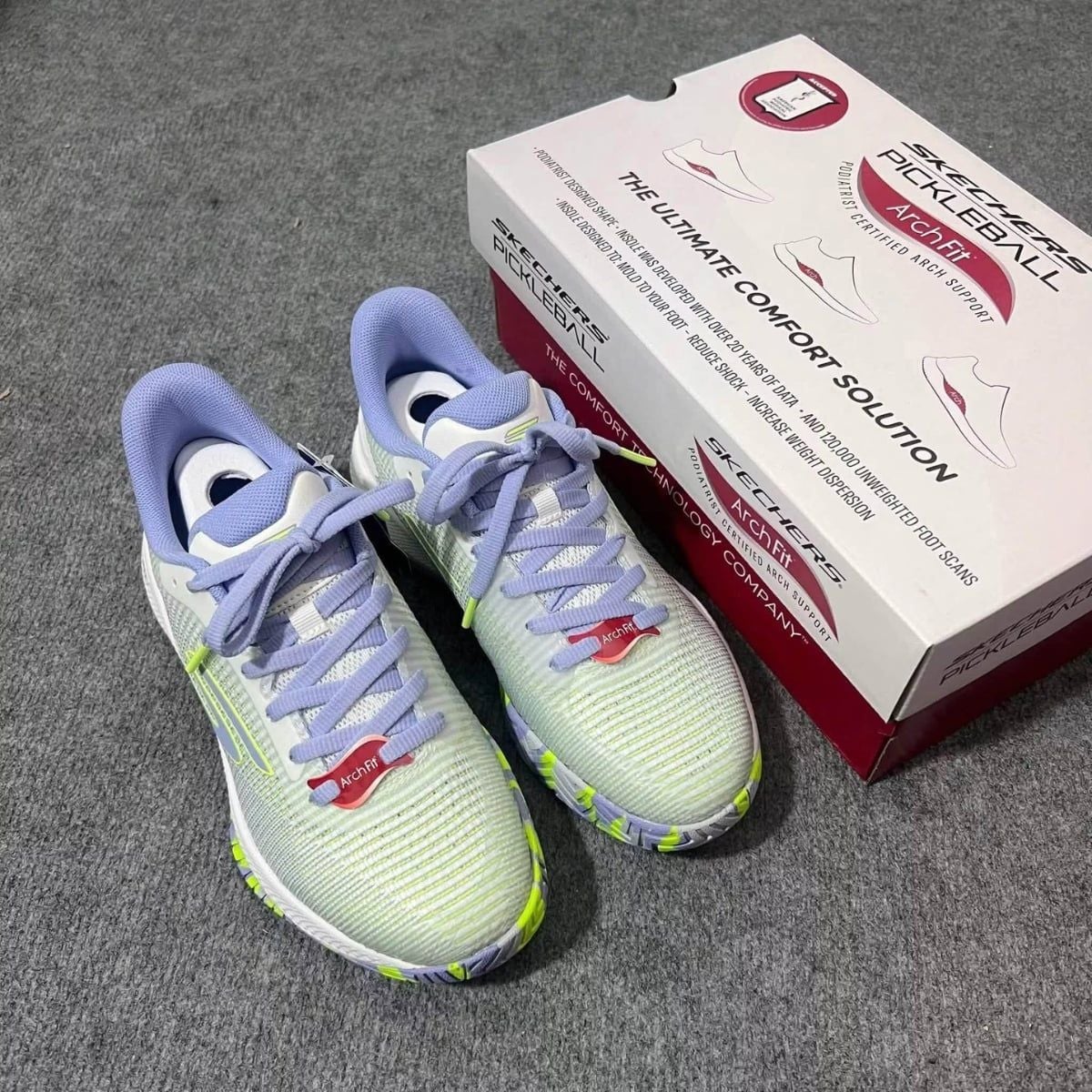  Giày Skechers Viper Court Pro 2.0 ‘White Perikinkle’ 172109-WPW 