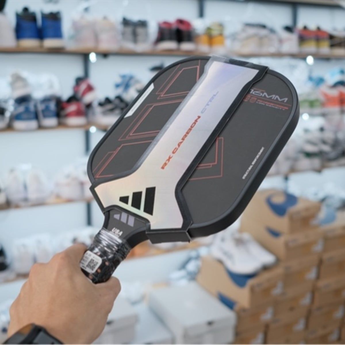  Vợt Pickleball adidas Rx Carbon CTRL 'Black / Orange' JL4692 