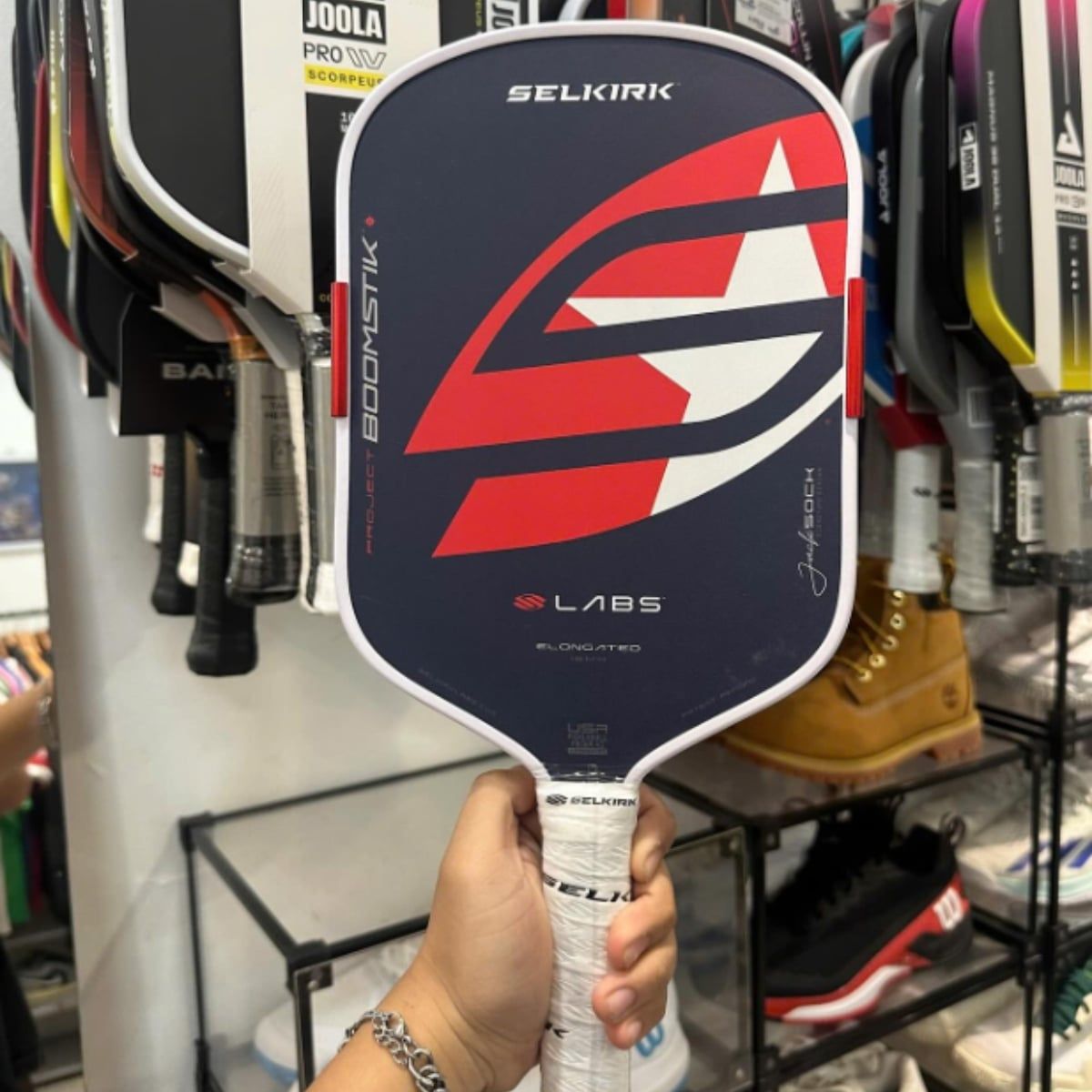  Vợt Pickleball Selkirk Boomstik Jack Sock Limited Edition ‘White Red’ 