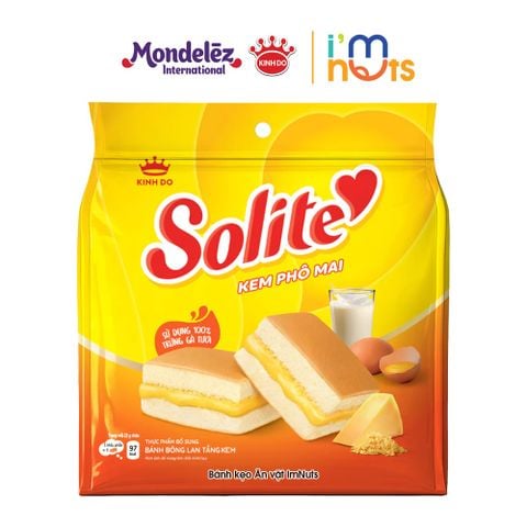 Bánh Bông Lan Solite Tầng Kem Phô Mai Kinh Đô Túi 115g 5 Gói Bánh 
