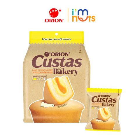  Bánh Bông Lan Custas Nhân Kem Trứng Và Orion ChocoPie Truyền Thống 