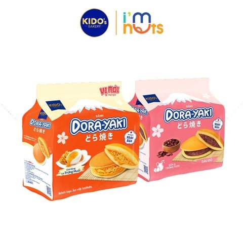  Bánh Dorayaki KIDO Bakery Đủ Vị Túi 150g 