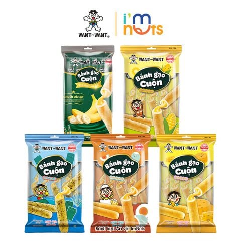  Bánh Gạo Cuộn Want Want Đủ Vị 170g 