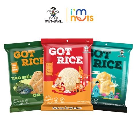  Bánh Gạo Nướng Want Want Got Rice Đủ Vị Giòn Tan 