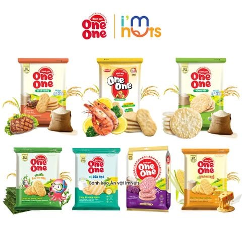  Bánh Gạo One One Đủ Vị Mặn Ngọt Giòn Rụm 