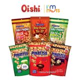 Snack Nhân Đậu Phộng Pinattsu Oishi Đủ Vị Túi Zip 