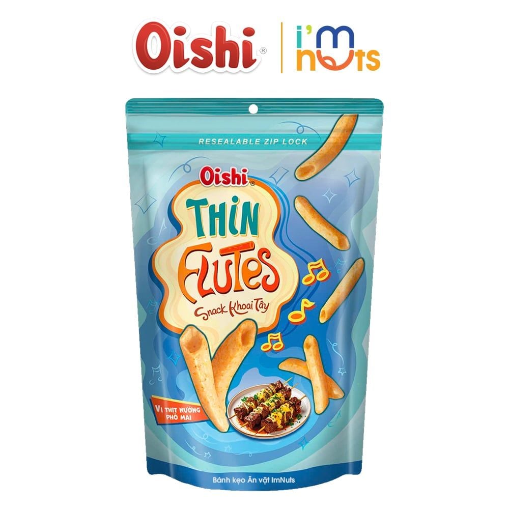 Snack bim bim Oishi đủ vị gói lớn 68g – Bánh kẹo Ăn vặt ImNuts