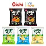  Bánh Snack Khoai Tây Fresh Cuts Oishi Chiên Chân Không Đủ Vị Gói 63g 