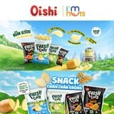  Bánh Snack Khoai Tây Fresh Cuts Oishi Chiên Chân Không Đủ Vị Gói 63g 