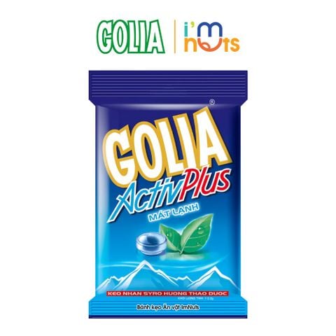  Kẹo Golia Activ Plus Nhân Syro Thảo Dược Mát Lạnh Và Nhân Mật Ong Hương Chanh 