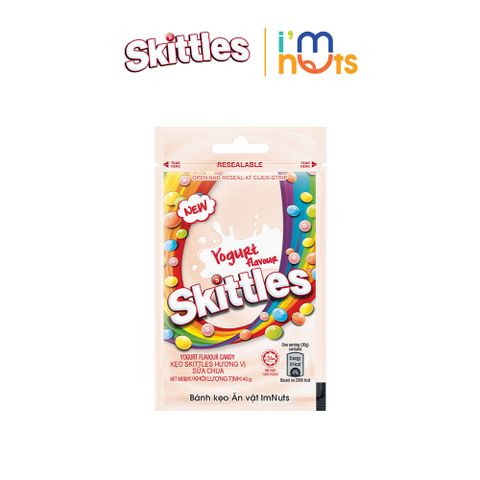  Kẹo Trái Cây Skittles Đủ Vị Túi Zip Tiện Lợi 