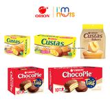  Bánh Bông Lan Custas Nhân Kem Trứng Và Orion ChocoPie Truyền Thống 