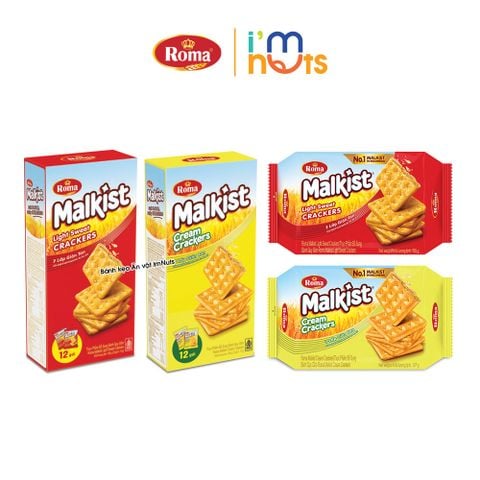  Bánh Quy Giòn Roma Malkist Vị Lạt Và Phủ Đường 