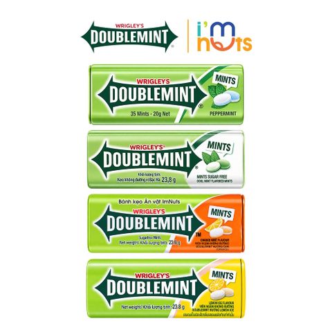  Viên Ngậm Không Đường Doublemint Đủ Vị Hộp Thiếc 35 Viên 