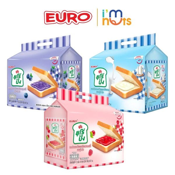 Bánh Sandwich Euro Pang Thái Lan Đủ Vị Túi 6 Bánh 240g – Bánh Kẹo ImNuts