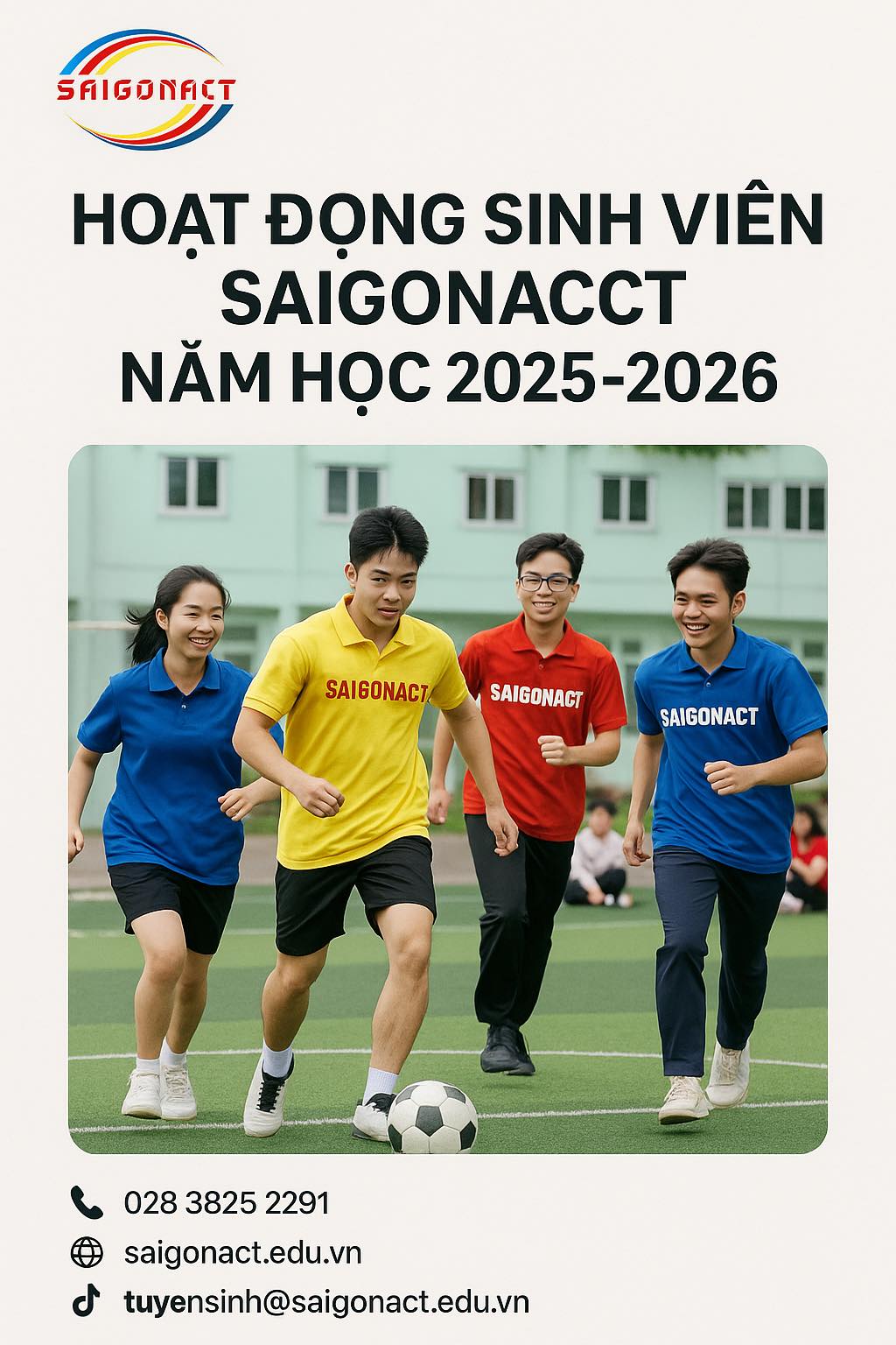 Lịch hoạt động sinh viên Saigonact – Năm học 2025-2026