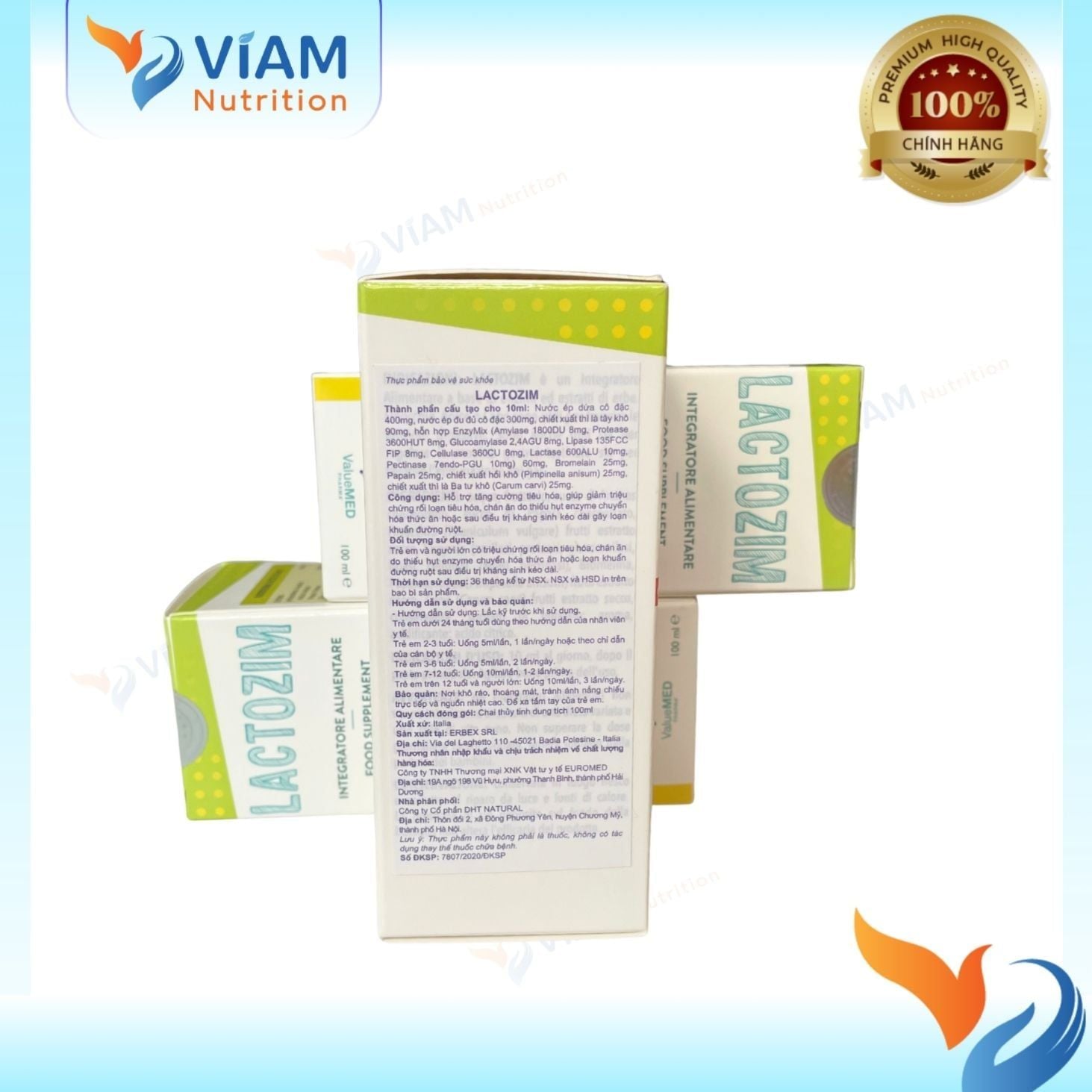  Thực phẩm bảo vệ sức khỏe Lactozim 100ml 