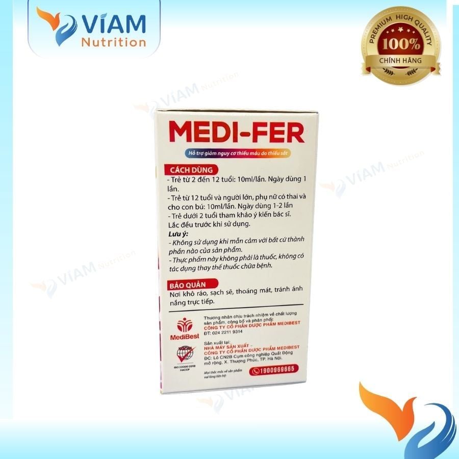  Medi Fer (Hộp 20 ống) 