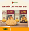  Combo 2 vị cơm cháy chà bông ( Gạo ST25 150g + gạo lứt tím 150g) - Giòn rụm, chà bông gà tơi xốp, hương vị Sài Gòn xưa 