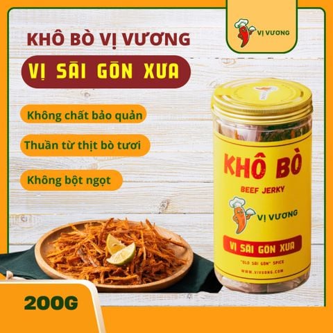  Khô bò - Vị Sài Gòn Xưa - 200g (Hũ/lọ/ zip kraft) 