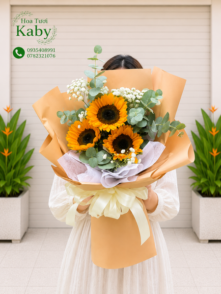 Bó Hoa Hướng Dương Rực Rỡ Yêu Thương