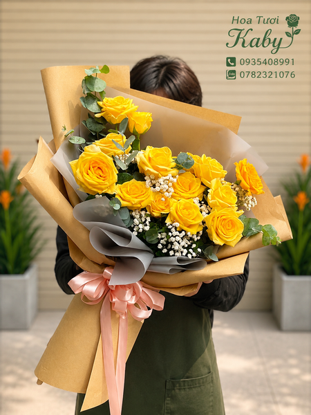 BÓ HOA HỒNG VÀNG