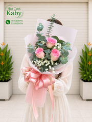 Bó Hoa Hồng Phấn Dịu Ngọt