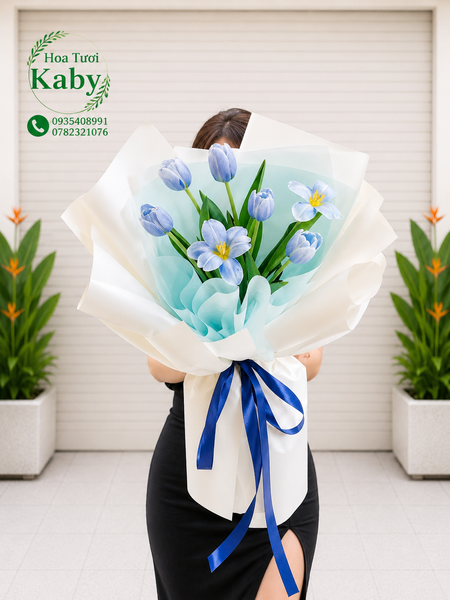 Bó Hoa Tulip Xanh Thanh Khiết
