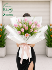 Bó Hoa Tulip Hồng Dịu Êm