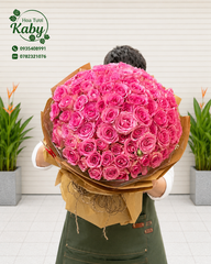 BÓ HOA 99 BÔNG HỒNG DÂU