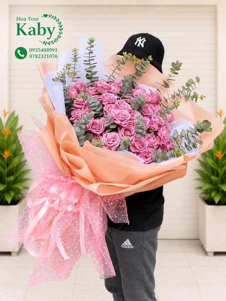 BÓ HOA HỒNG TÍM - TRỌN VẸN