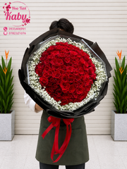 BÓ HOA HỒNG ĐỎ YÊU EM MÃI MÃI