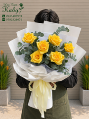 BÓ HOA HỒNG VÀNG NHỎ NHẮN