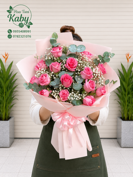 BÓ HOA HỒNG DÂU NGỌT NGÀO