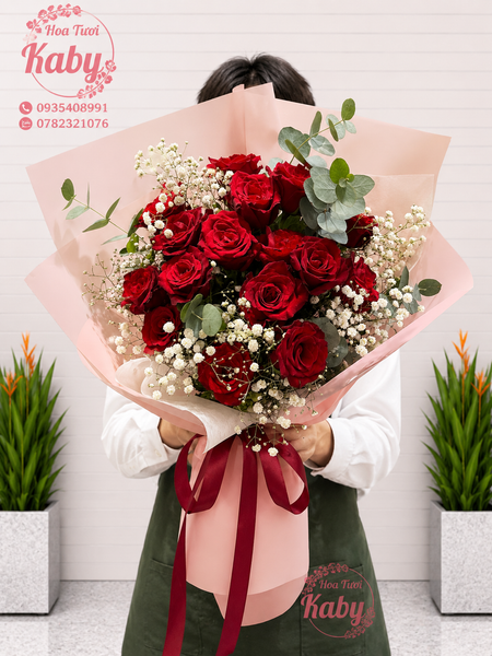 HOA BÓ HỒNG ĐỎ MIX BABY