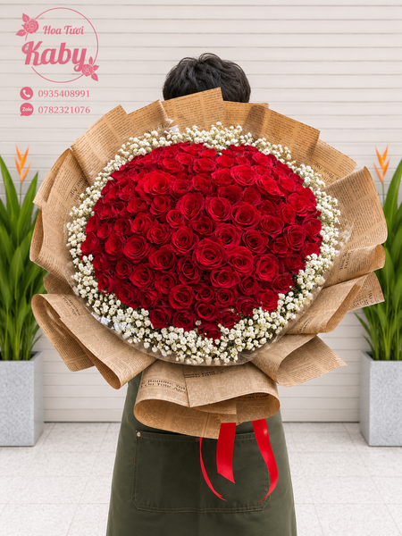 BÓ HOA HỒNG ĐỎ - YÊU DÀI LÂU