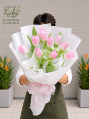 Bó hoa 10 bông tulip hồng
