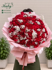 Bó Hoa 222 Bông Hồng Đỏ - Mãi Mãi Với Tình Yêu