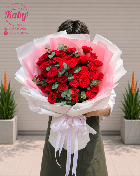 Bó Hoa Hồng Đỏ Pháp Ngọt Say