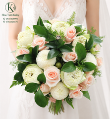 Hoa Cưới Tone Trắng Pastel