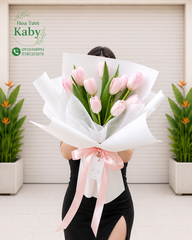 Bó Hoa Tulip Hồng Nhẹ Nhàng