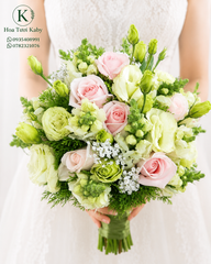 Bó Hoa Cầm Tay Cô Dâu Pastel Whispering Garden Bliss