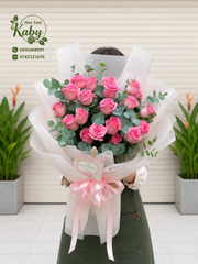 BÓ HOA HỒNG DÂU ĐƠN GIẢN