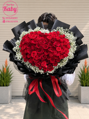 Bó Hoa Crimson Heart Eternal Love