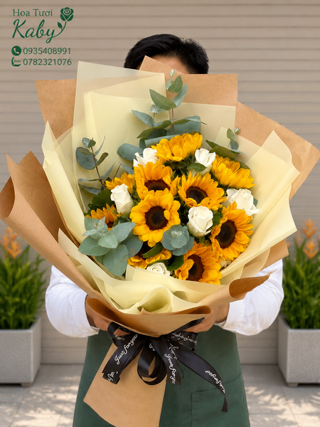 BÓ HOA HƯỚNG DƯƠNG TƯƠI ĐẸP