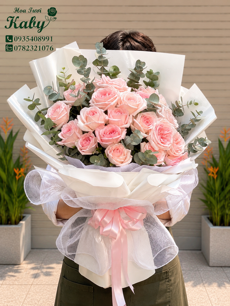 BÓ HOA OHARA HỒNG THƠM NGÁT