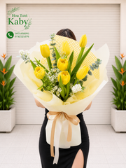 Bó Hoa Tulip Vàng Nắng Mai